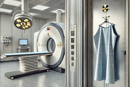 Skuteczna ochrona radiologiczna z użyciem blachy ołowianej.