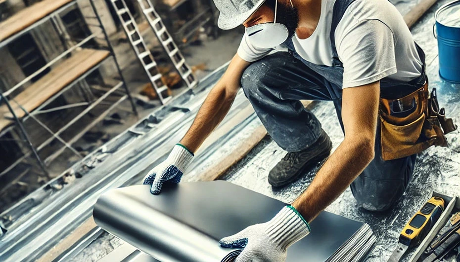 Lead sheet as a protective material in modern construction. Lead sheet