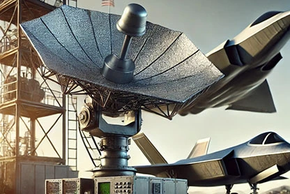 Radar system with lead sheet shielding.